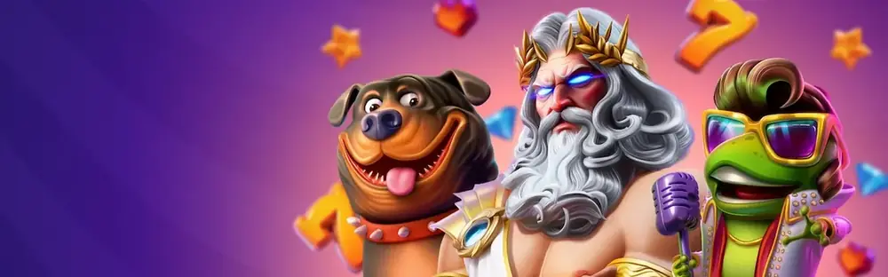Rottweiler, Zeus und Elvis Frog aus den Slots bei Dazard